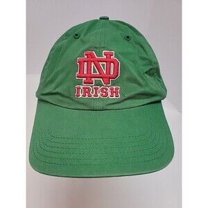 Vintage Rare Notre Dame Fighting Irish Hat OSFA Green Cap‎